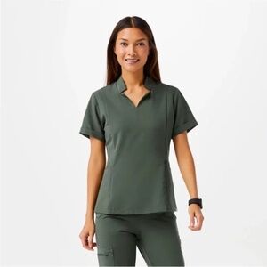 FIGS Inala Moss Scrub Top